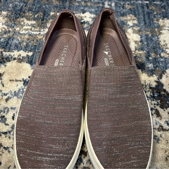 Sketchers Air Cooled Memory Foam Poppy-Cloud Dust Maylar Fleck Knit Slip-On Shoe - Picture 7 of 12